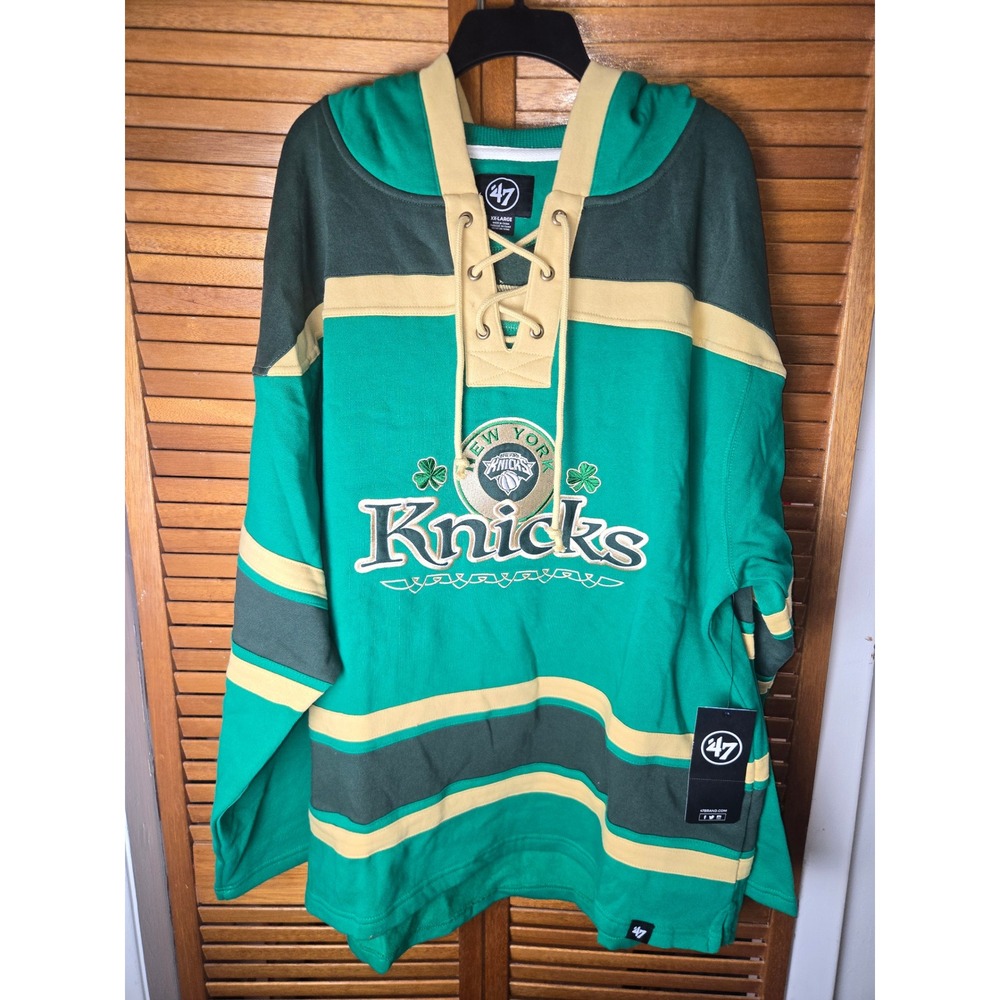 New York Knicks '47 St Patricks Day Superior Lacer Hoodie Mens XXL